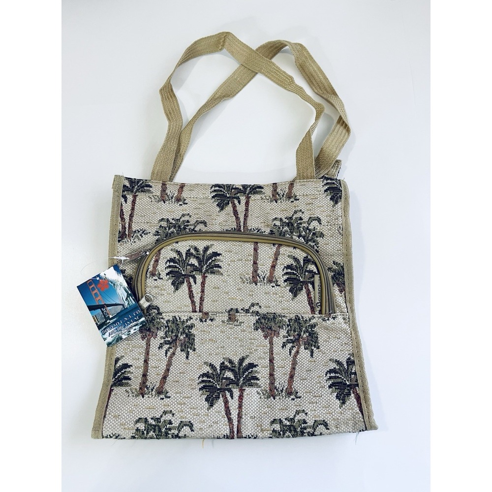 Bovano USA Tapestry Bag Beach‎ Trees Motif~ NEW With Tags